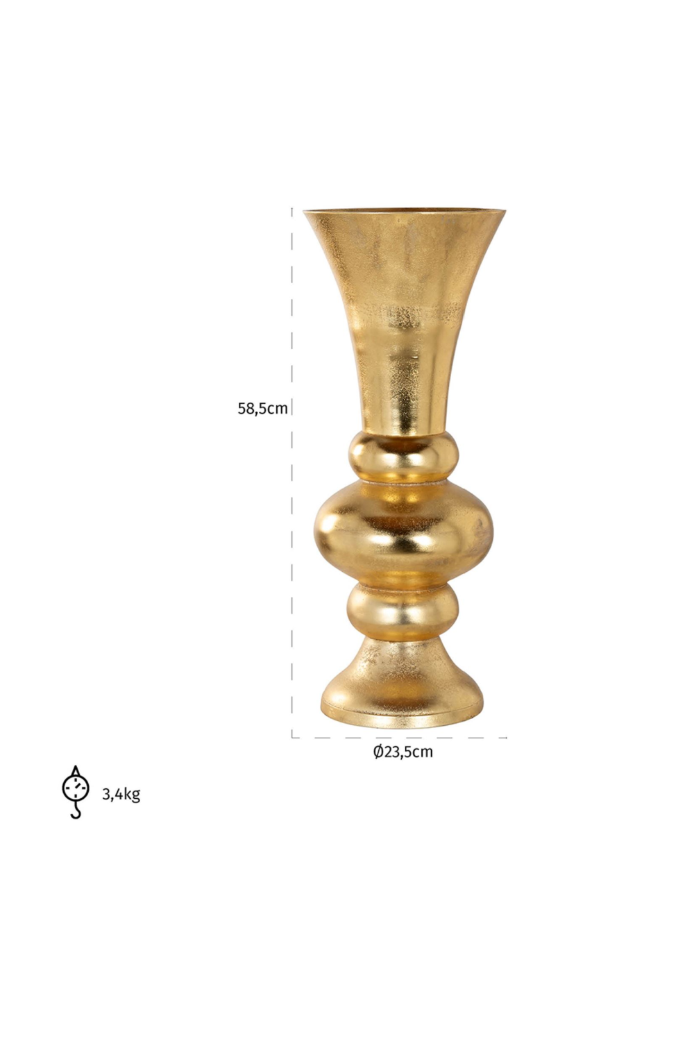 Gold Trumpet Vase | OROA Jaylen | Oroa.com