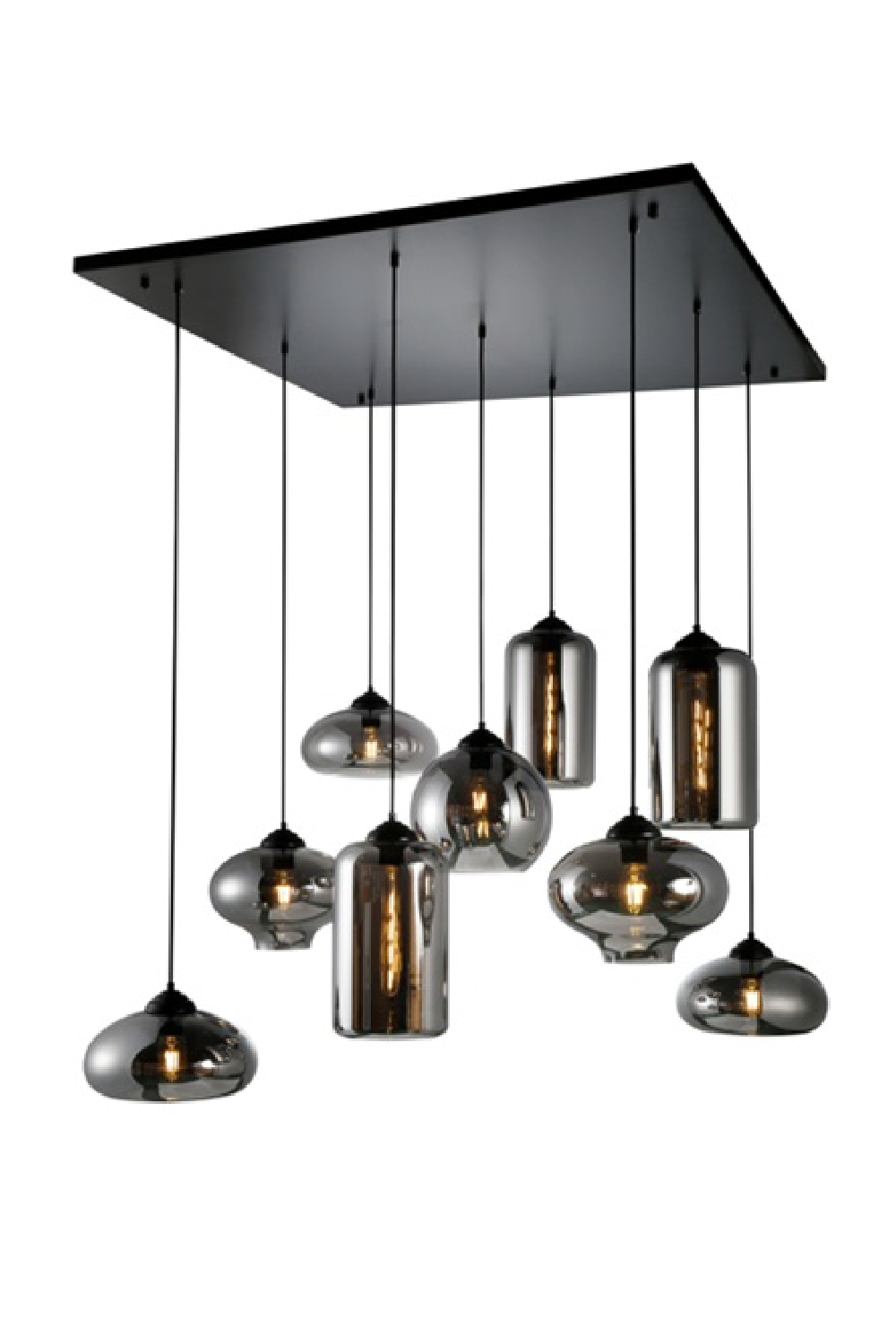 Black Glass Hanging Lamp | OROA Axelle | OROA.com