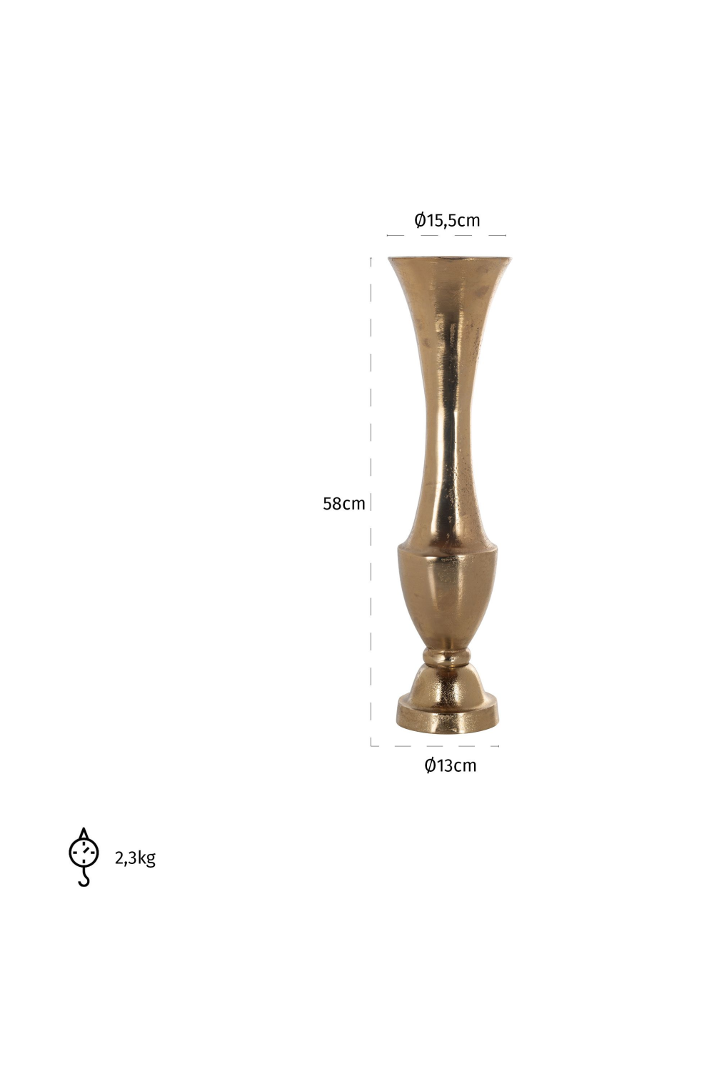 Gold Aluminum Vase | OROA Daemon | Oroa.com