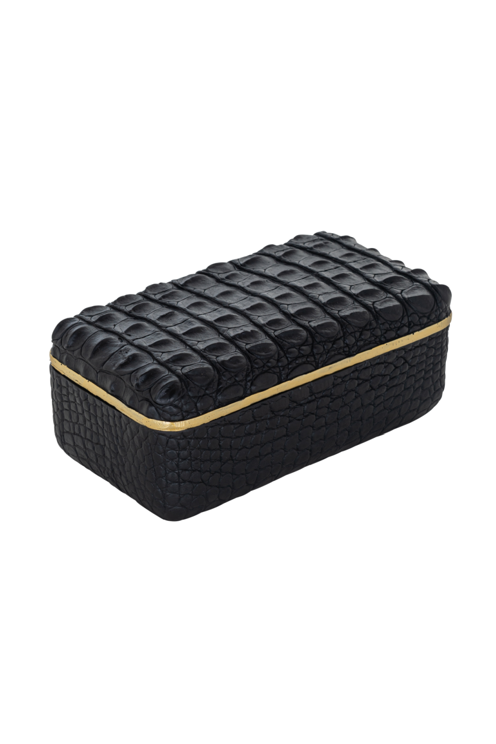Gold Rimmed Black Storage Box | OROA Cobe | OROA.com