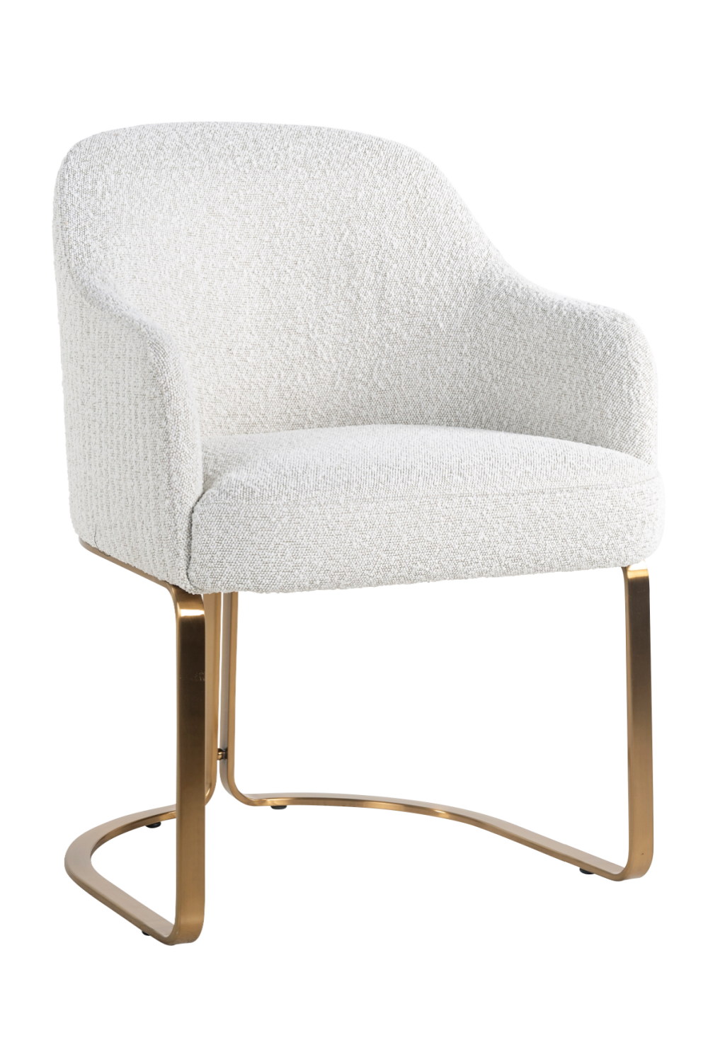 White Bouclé Modern Dining Chair | OROA Hadley | Oroa.com