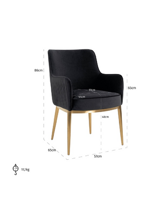 Velvet Dining Armchair | Richmond Interiors Breeze | Oroa.com