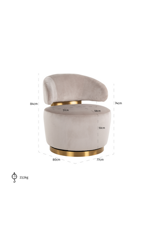 Modern Velvet Swivel Chair | Richmond Interiors Maxime | Oroa.com