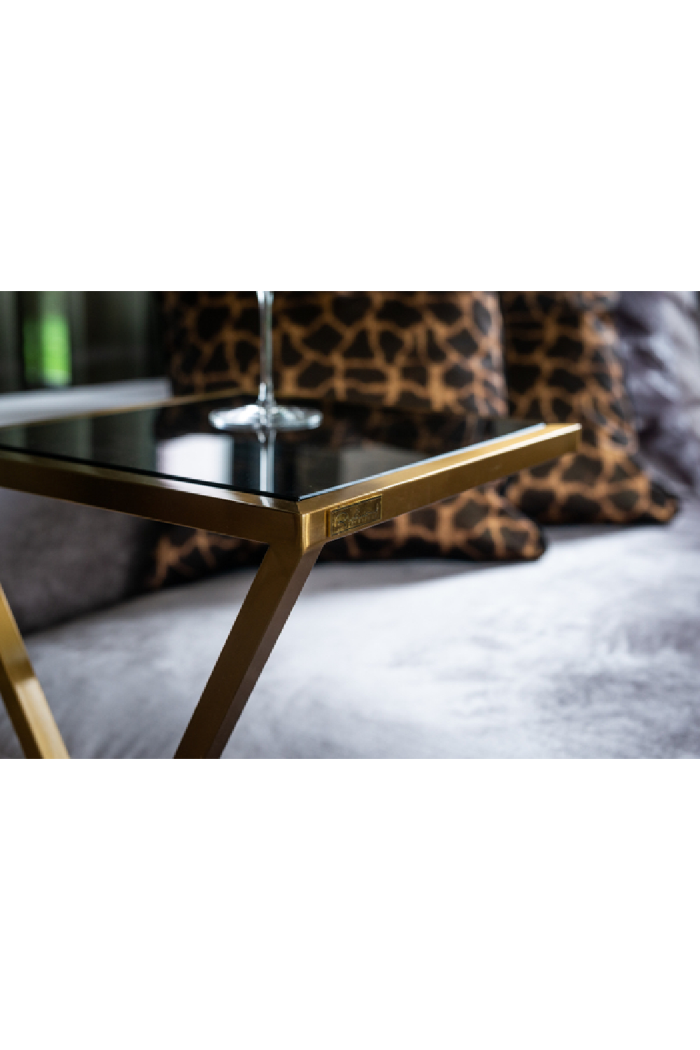 Brushed Gold Sofa Table | OROA Paramount | Oroa.com
