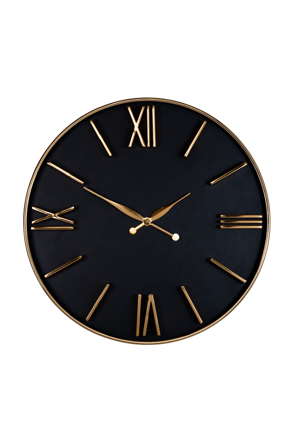 Gold Framed Black Dial Clock | OROA Lyem | Oroa.com