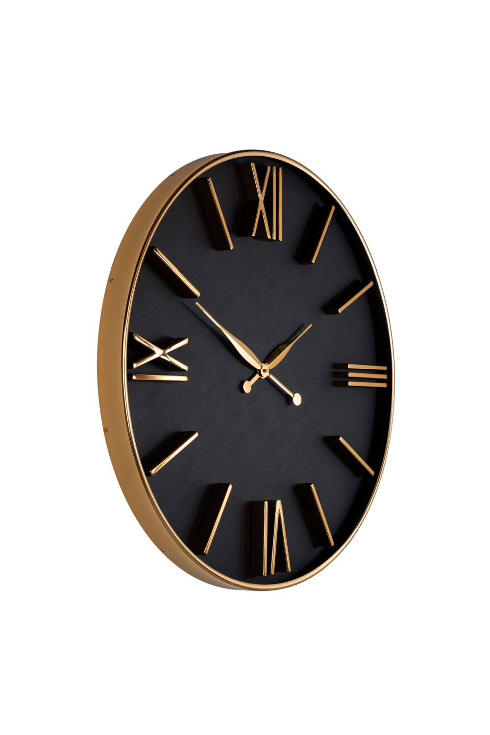 Gold Framed Black Dial Clock | OROA Lyem | Oroa.com