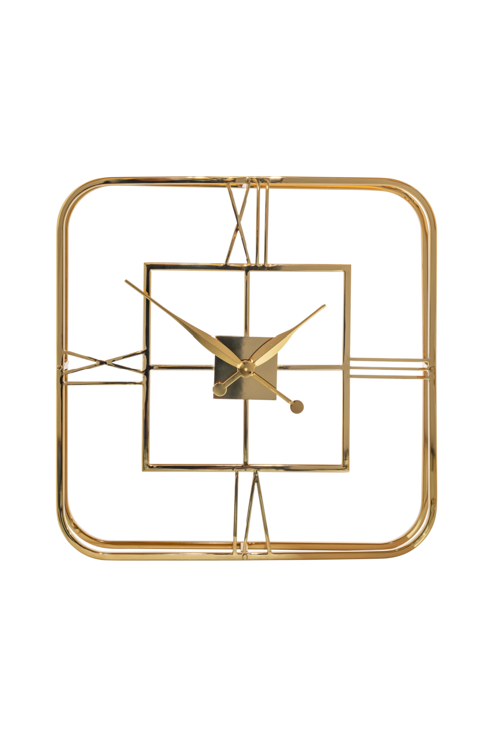 Square Gold Wall Clock | OROA Lyndi | OROA.com