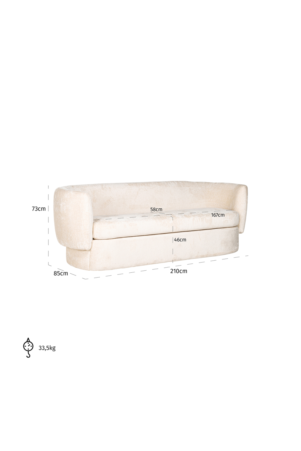 Modern Upholstered Sofa | OROA Donatella | OROA.com