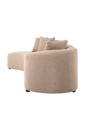   Brown Curve Upholstered Sofa | Oroa.com