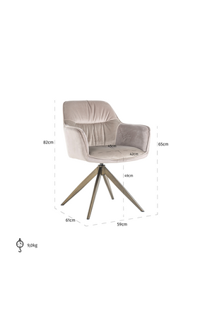Upholstered Quadropod Swivel Chair | Richmond Interiors Aline | OROA.com