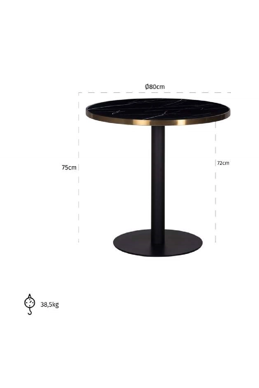 Marble Pedestal Dining Table | OROA Zenza | Oroa.com