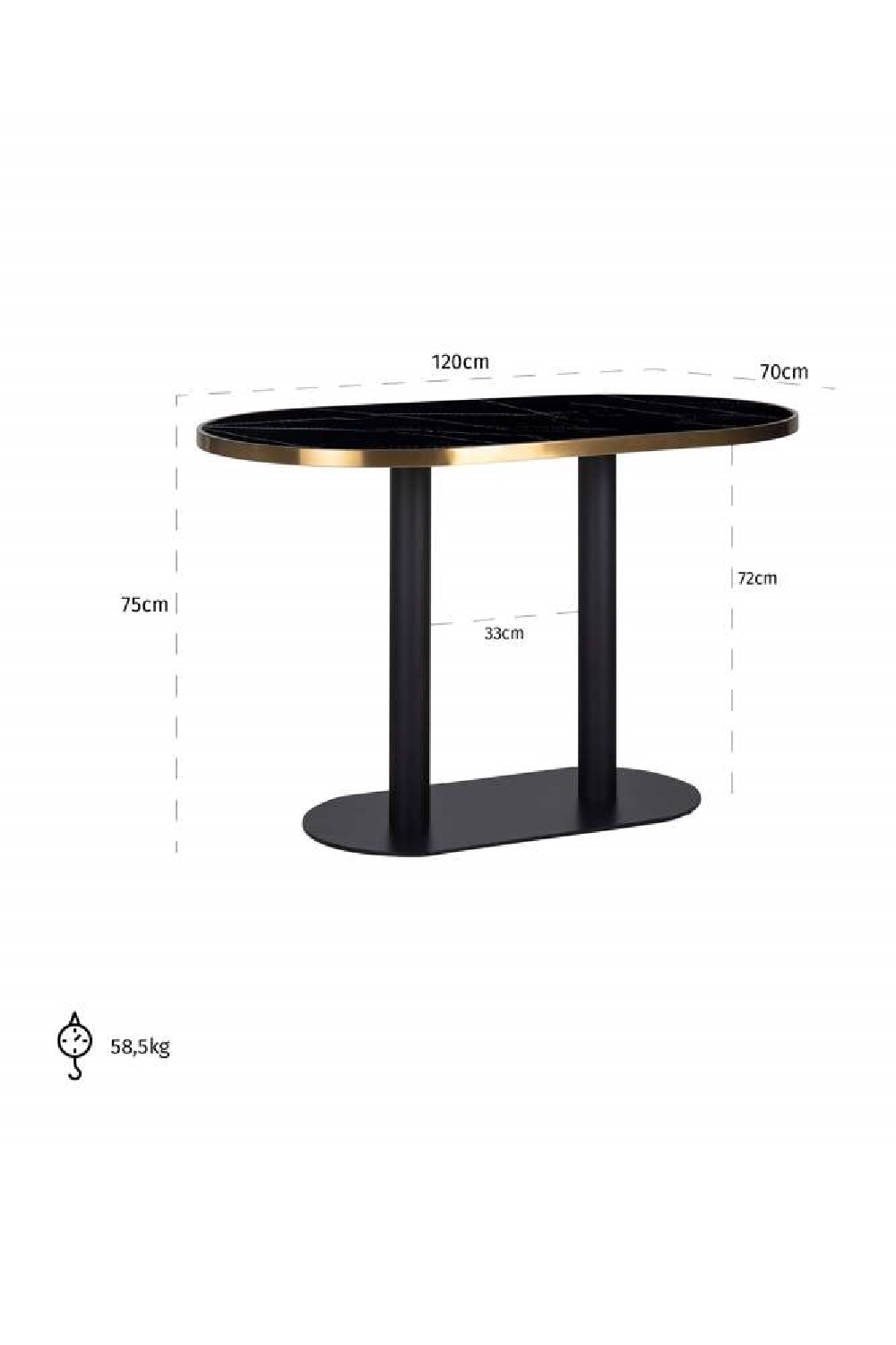 Oval Marble Dining Table | OROA Zenza | Oroa.com