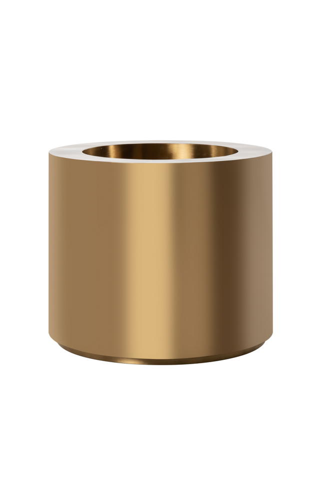 Cylindrical Gold Flower Pot | Richmond Interiors Donna | OROA.com