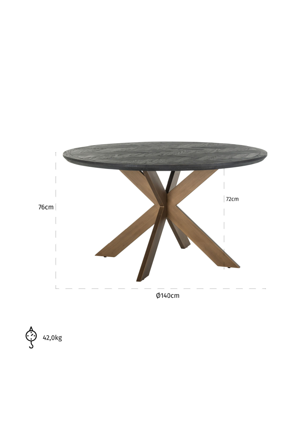 Brass Round Dining Table | OROA Blackbone | Oroa.com