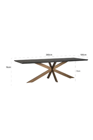 Black Rustic Dining Table | Richmond Interiors Blackbone | Oroa.com