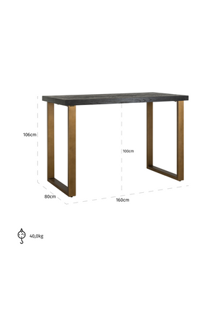 Black Oak Modern Bar Table | Richmond Interiors Blackbone | Oroa.com