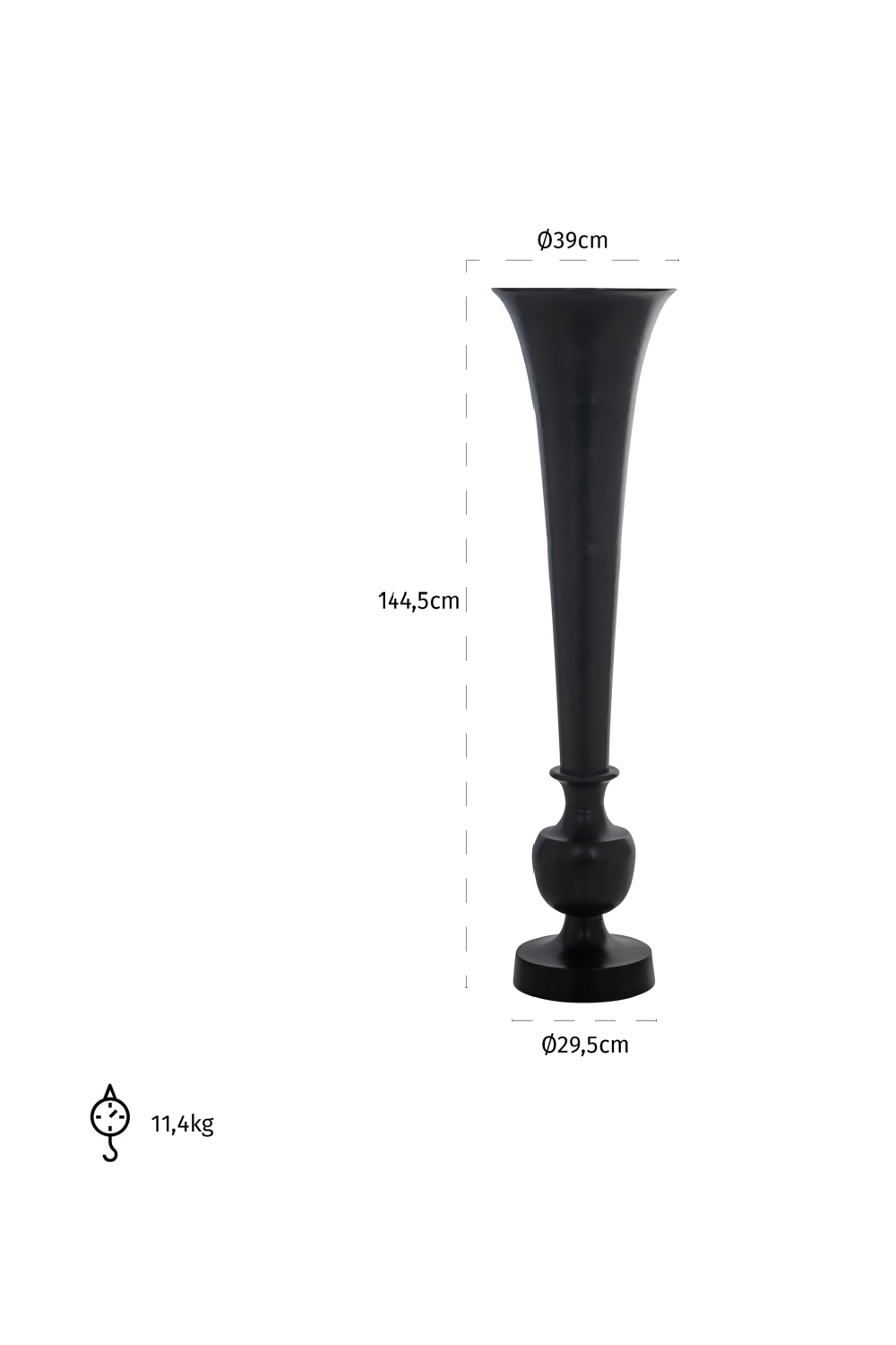 Black Trumpet Vase | OROA Glenn | Oroa.com