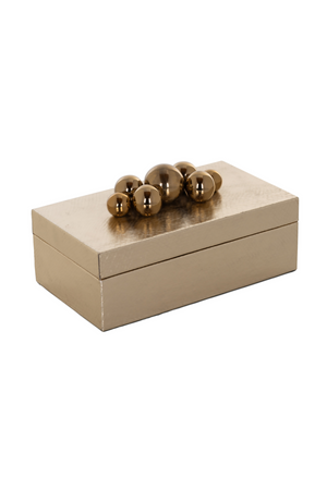 Gold Contemporary Storage Box | Richmond Interiors Norah | OROA.com
