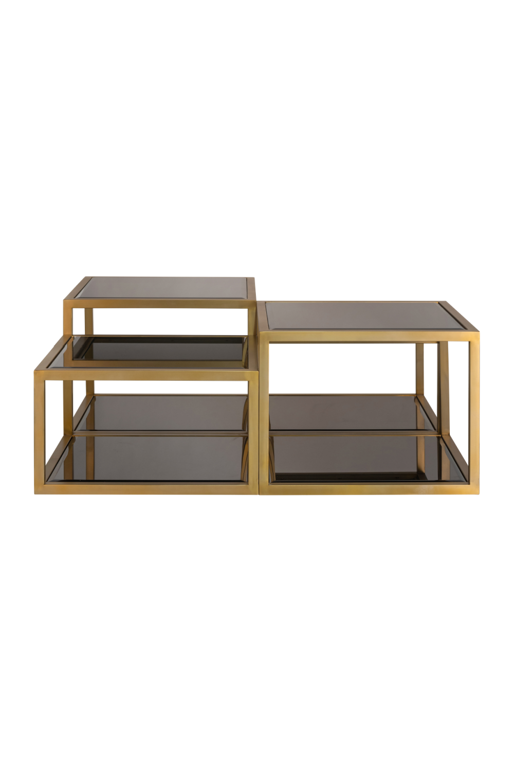 Geometrical Glass Coffee Table Set (4) | OROA Loua | Oroa.com