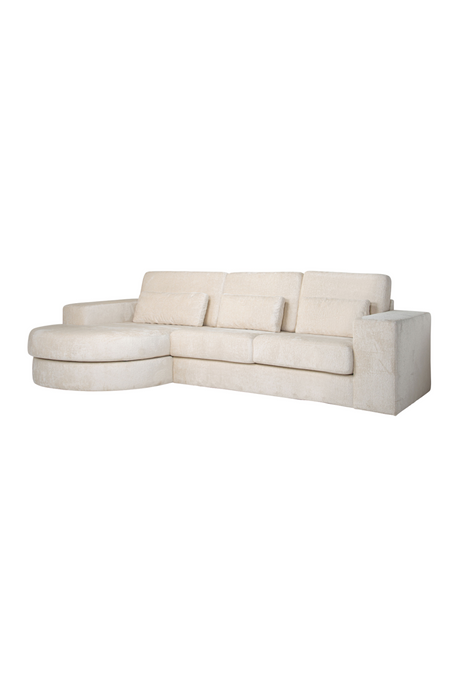 White Chenille Upholstered Sofa | OROA Felix | Oroa.com