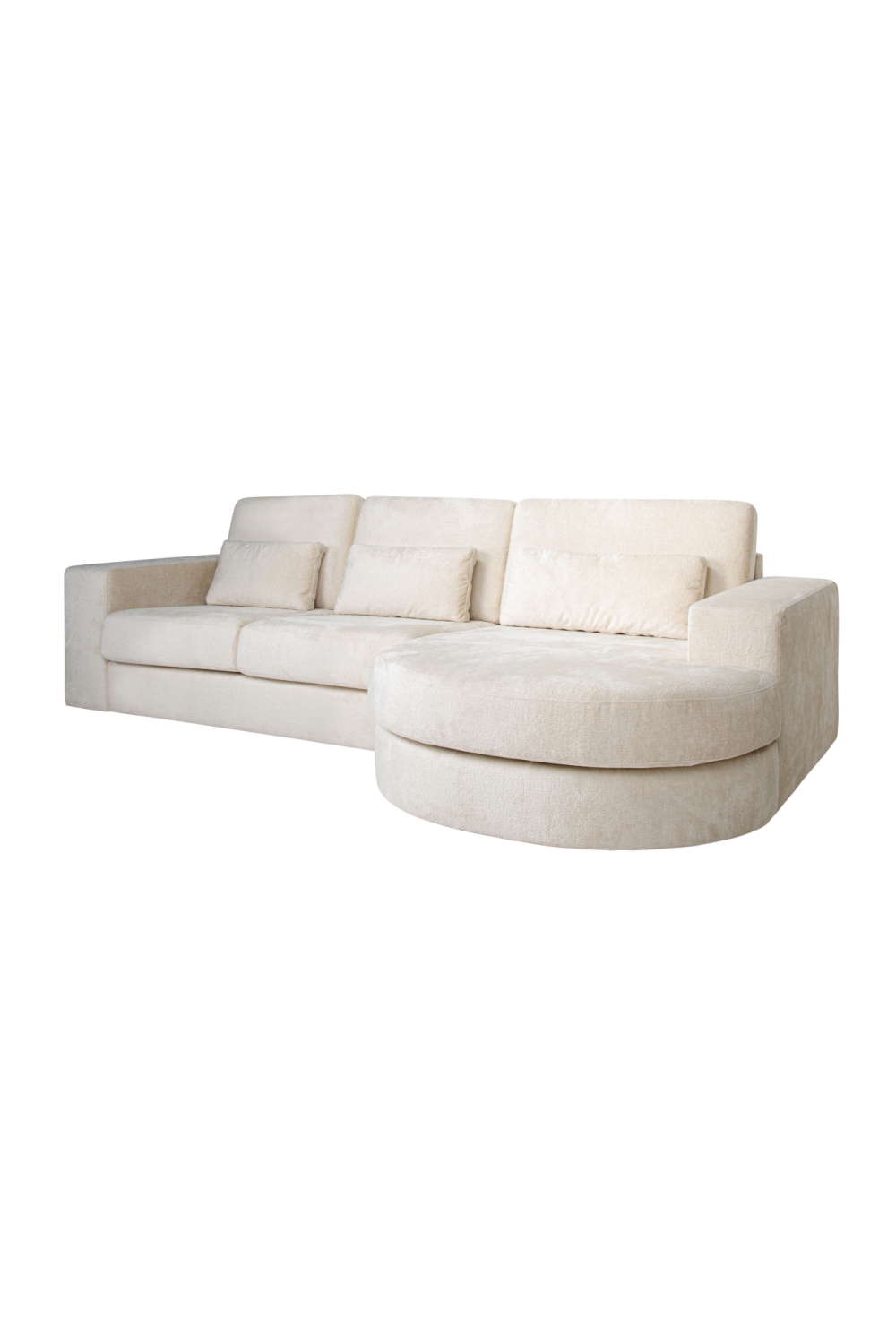 White Chenille Upholstered Sofa | OROA Felix | Oroa.com
