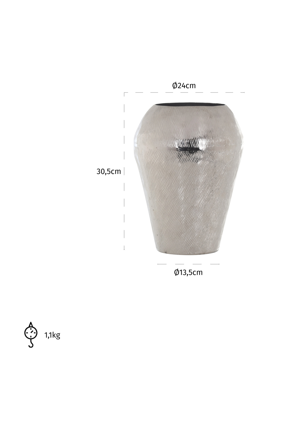 Urn Shaped Silver Vase | OROA Meiz | Oroa.com