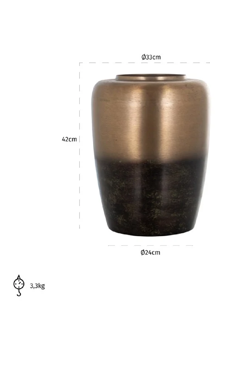 Two-Toned Iron Vase | OROA Merle | Oroa.com