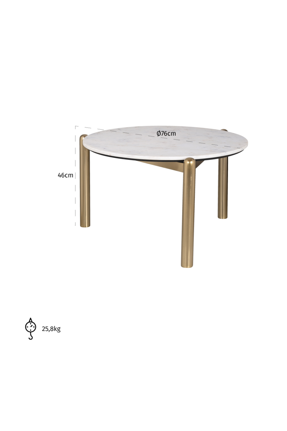 Tripod Marble Coffee Table | OROA Jael | Oroa.com