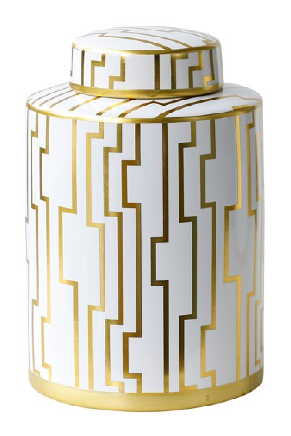 Gold Patterned Ceramic Jar | OROA Jamilia | Oroa.com