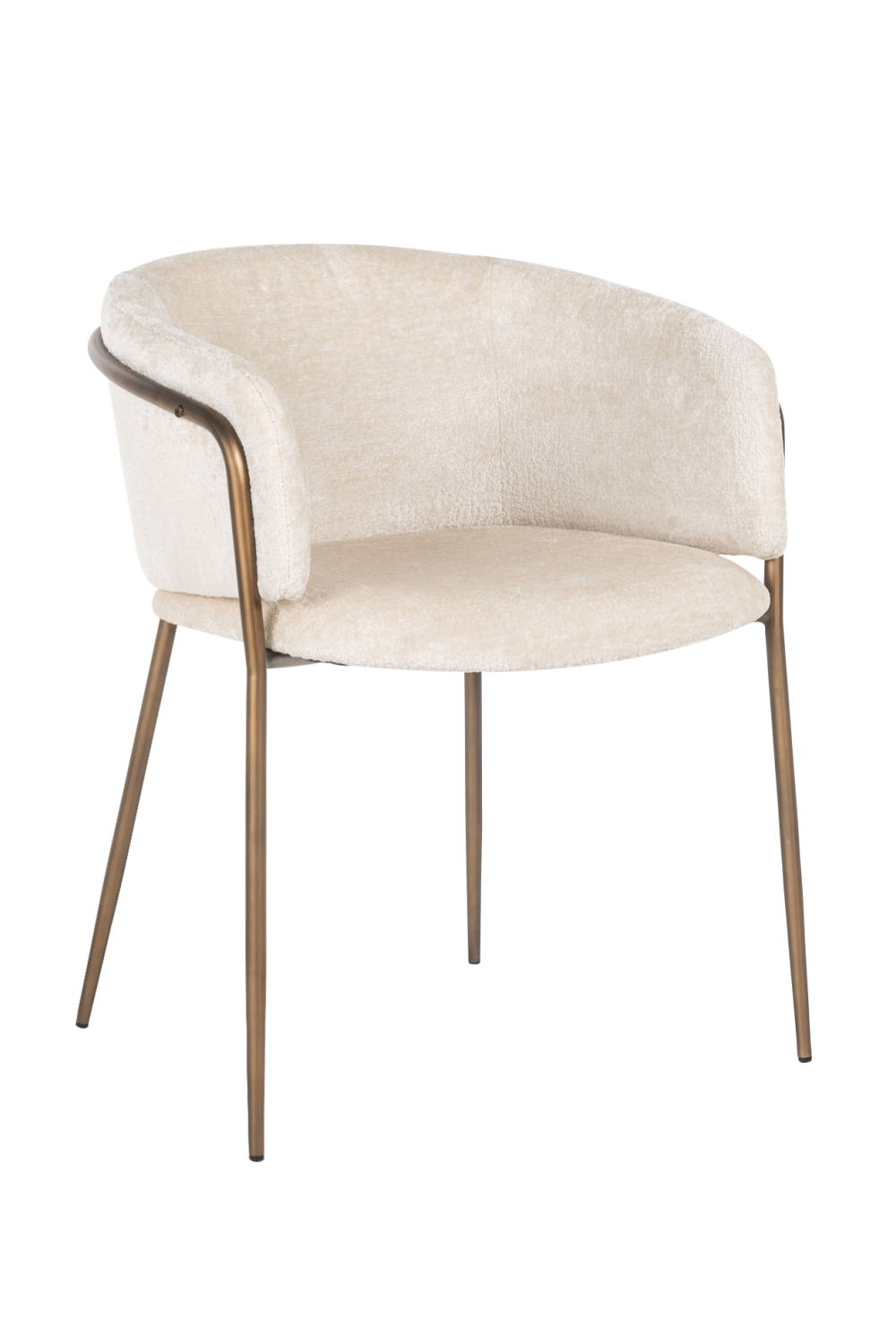 White Chenille Modern Dining Chair | OROA Minerva | Oroatrade.com