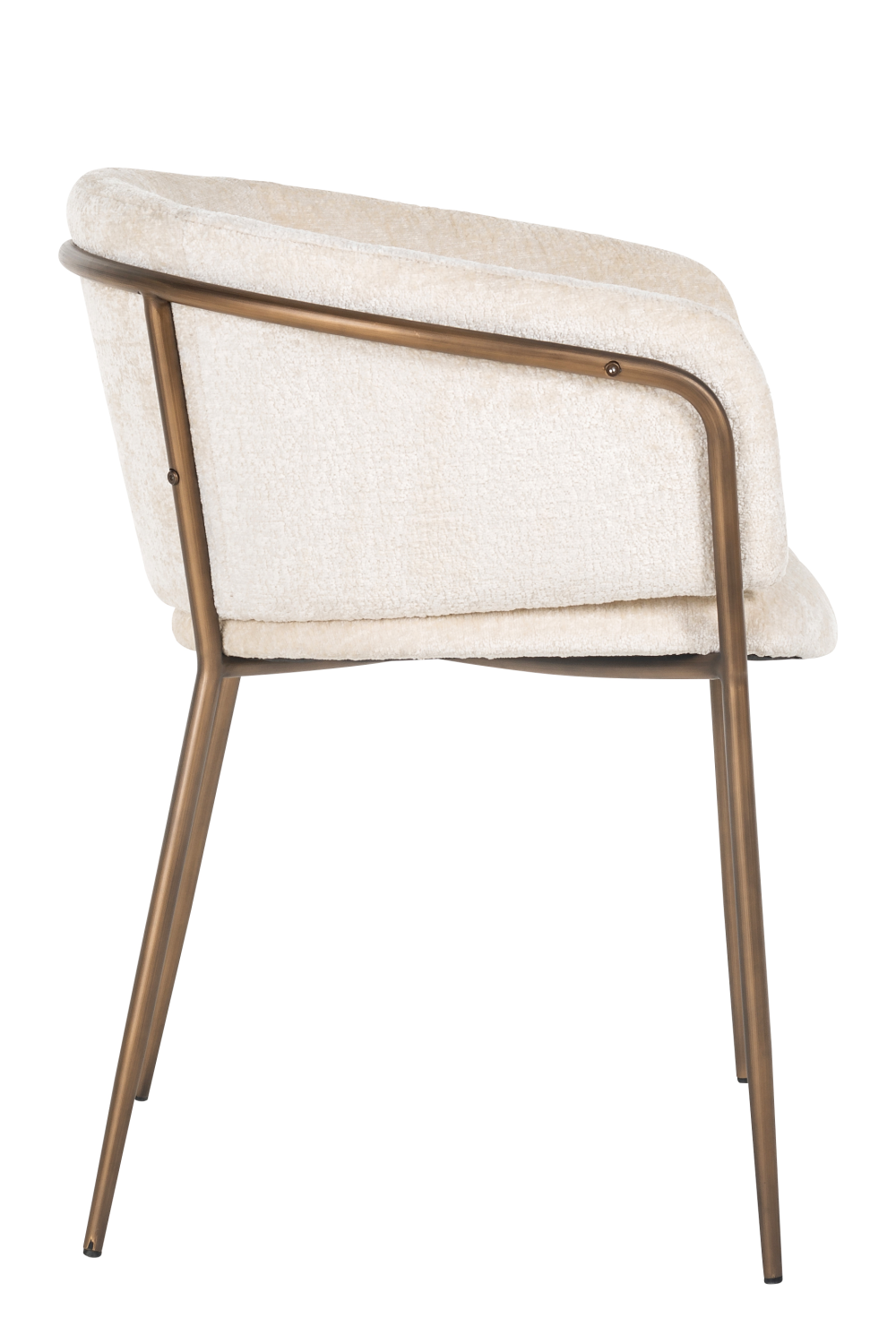 White Chenille Modern Dining Chair | OROA Minerva | Oroatrade.com