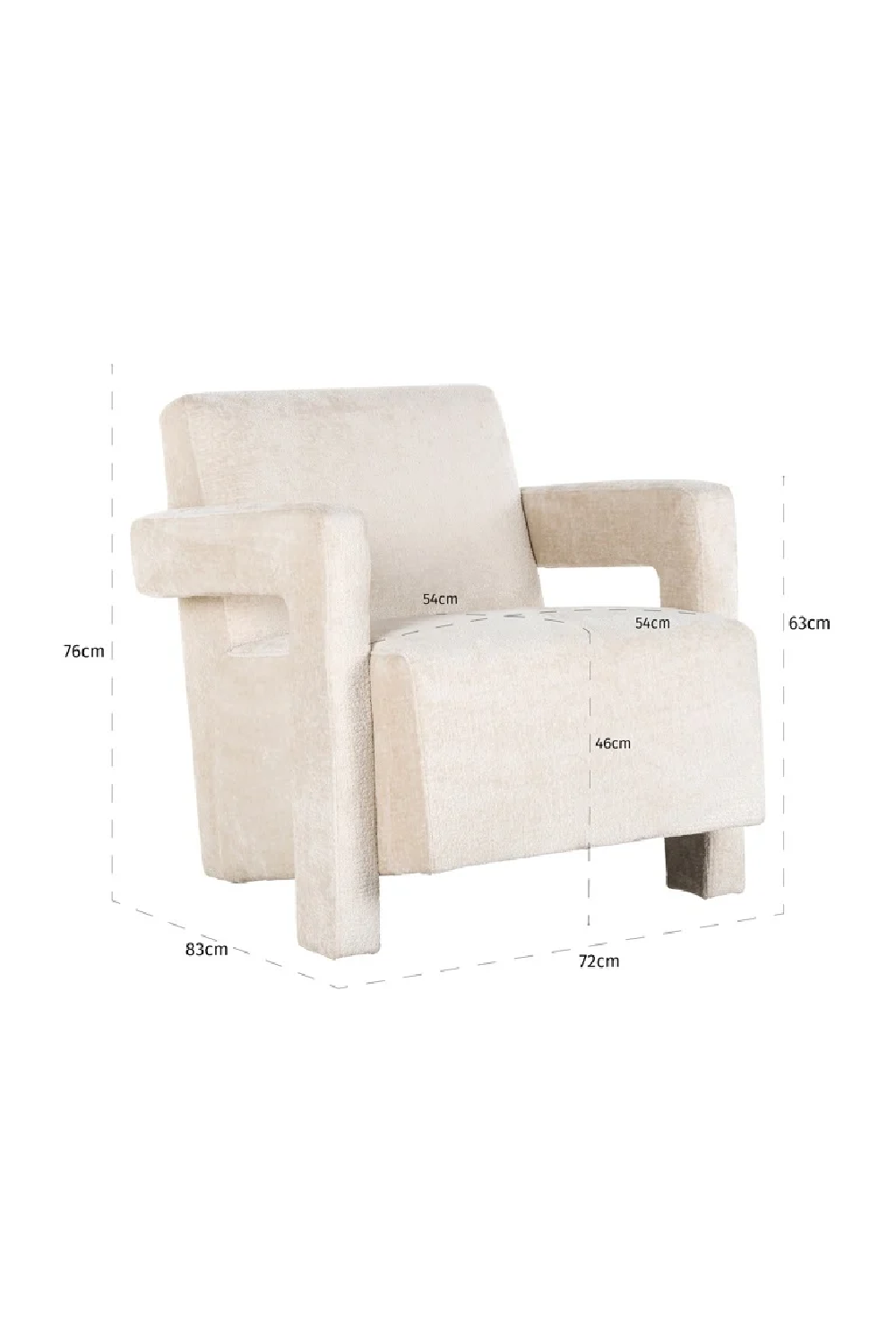 Chenille Upholstered Easy Chair | OROA Devanto | Oroatrade.com