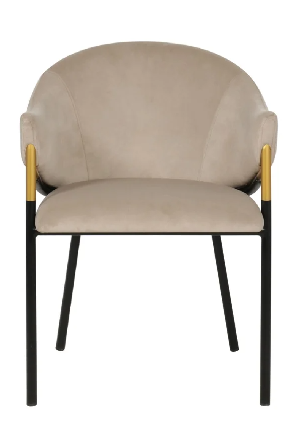 Khaki Velvet Modern Dining Chairs (2) | OROA Jocasta | Oroa.com