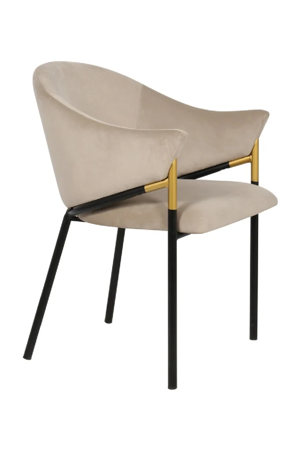 Khaki Velvet Modern Dining Chairs (2) | OROA Jocasta | Oroa.com