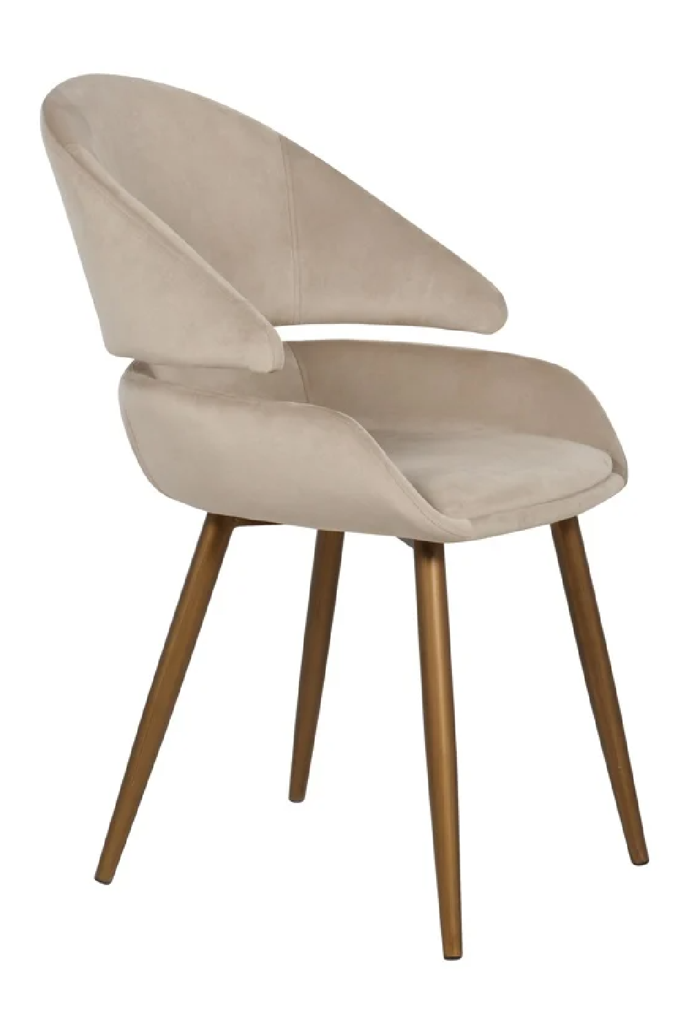 Khaki Velvet Accent Chair Set (2) | OROA Denny | Oroa.com