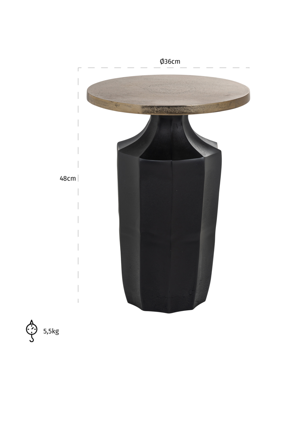 Contemporary Aluminum End Table | OROA Evie | Oroa.com