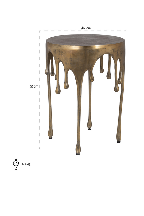 Brass Art Deco End Table | Richmond Interiors Carly | Oroa.com