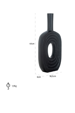 Black Mid-Century Vase L | Richmond Interiors Emar | Oroa.com