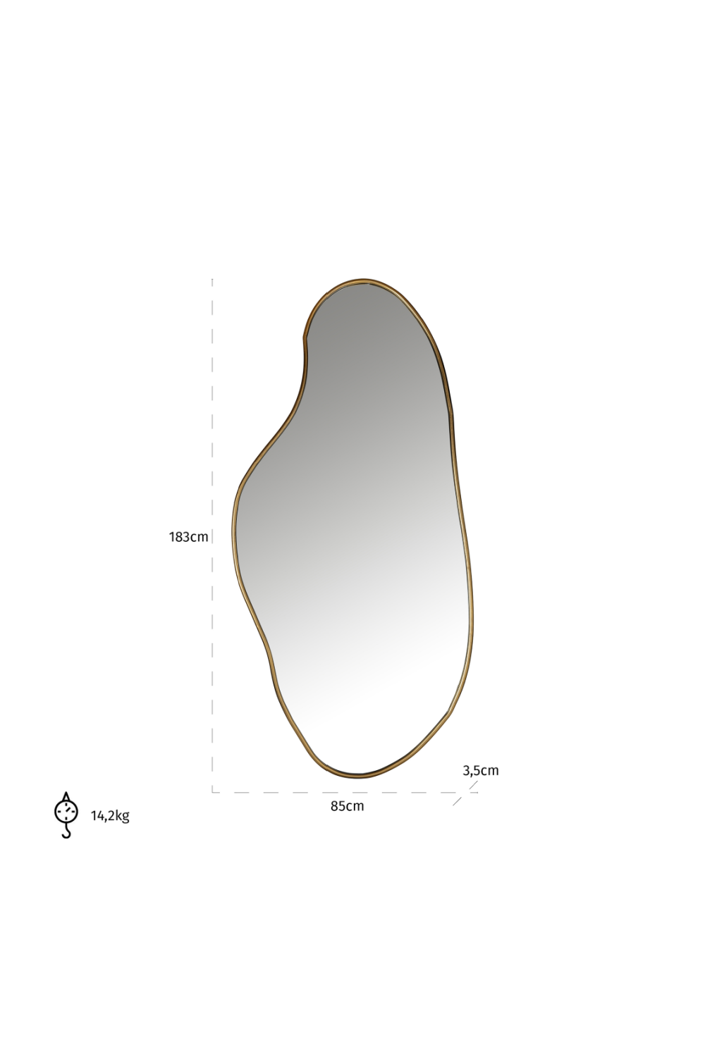 Free-Form Golden Mirror | OROA Alton | Oroatrade.com