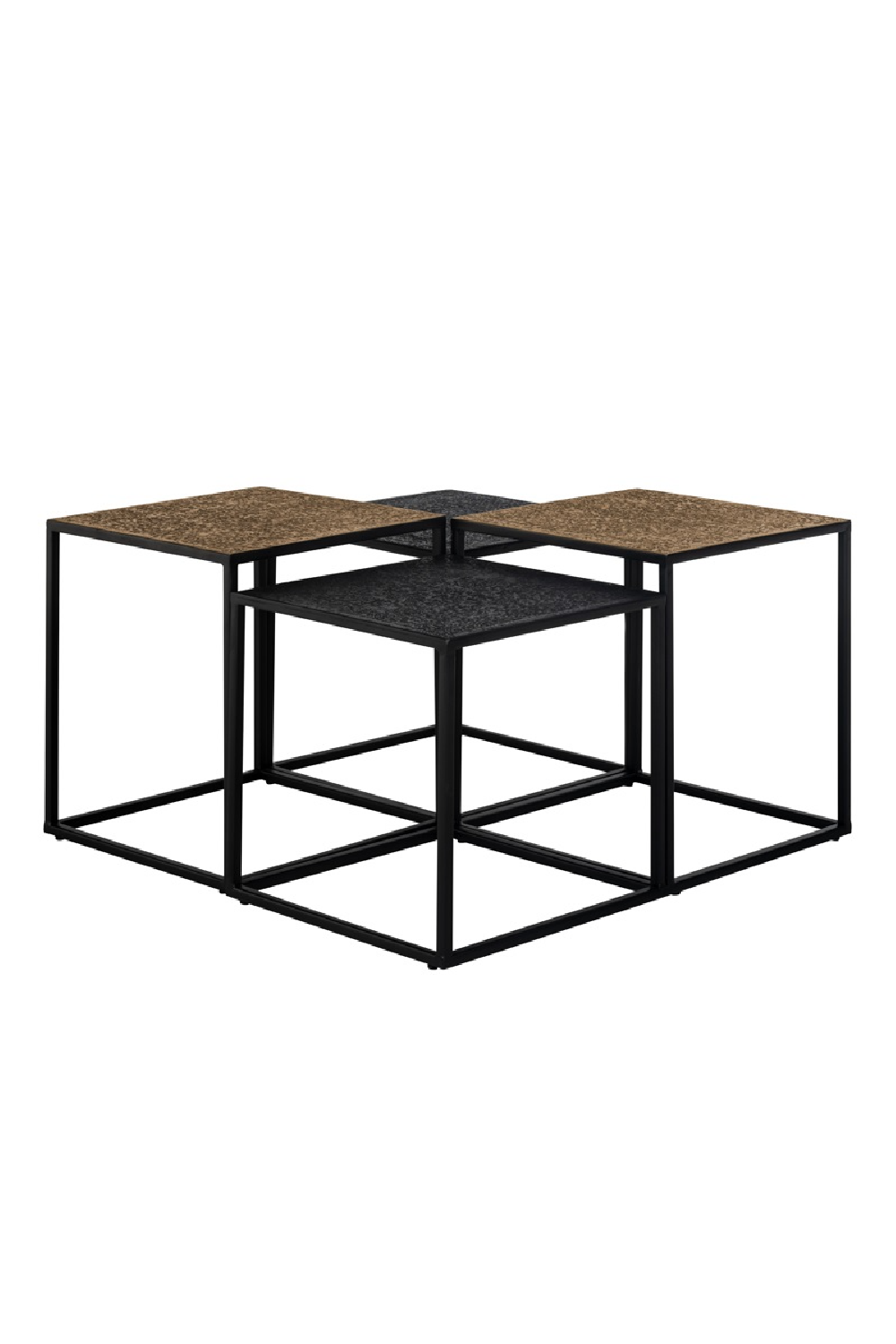 Industrial Iron Coffee Table Set (4) | OROA Ely | Oroa.com