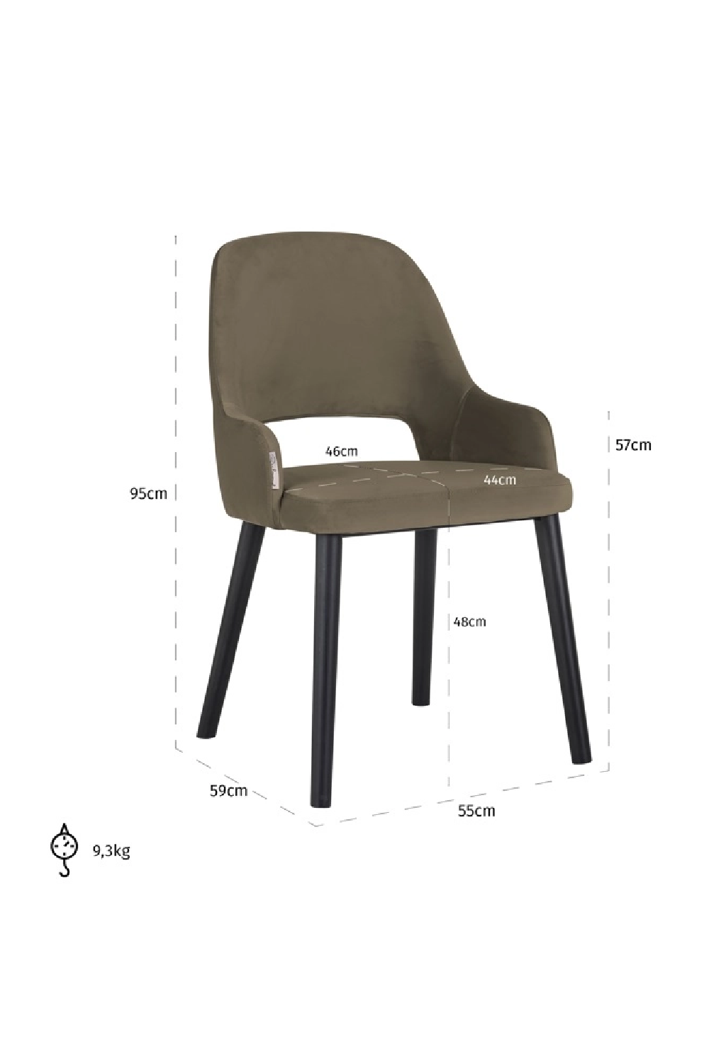 Cut-Out Back Dining Chair | OROA Antony | Oroatrade.com