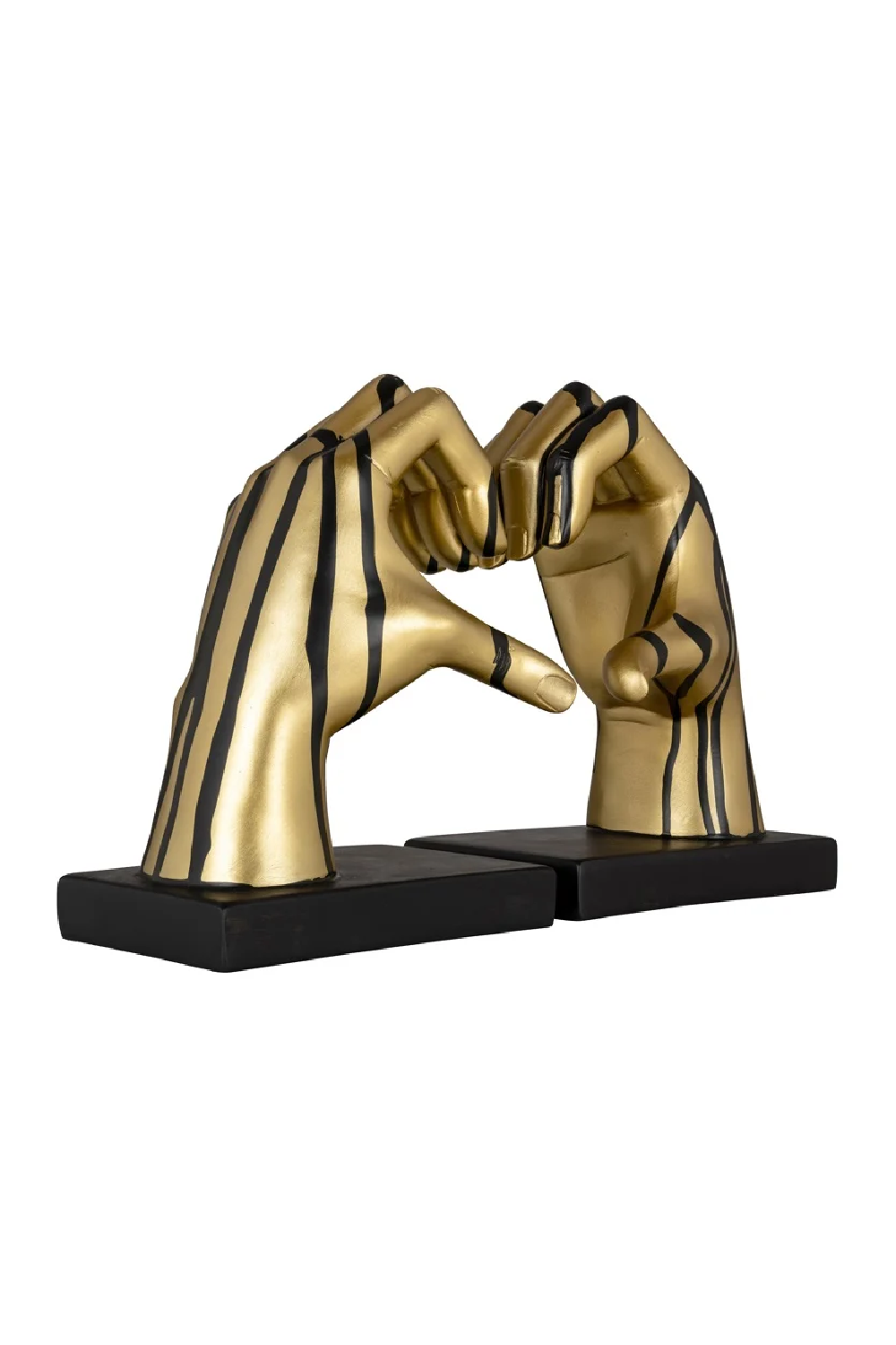 Gold Hand Sculpture Book Ends (2) | OROA Love | Oroa.com