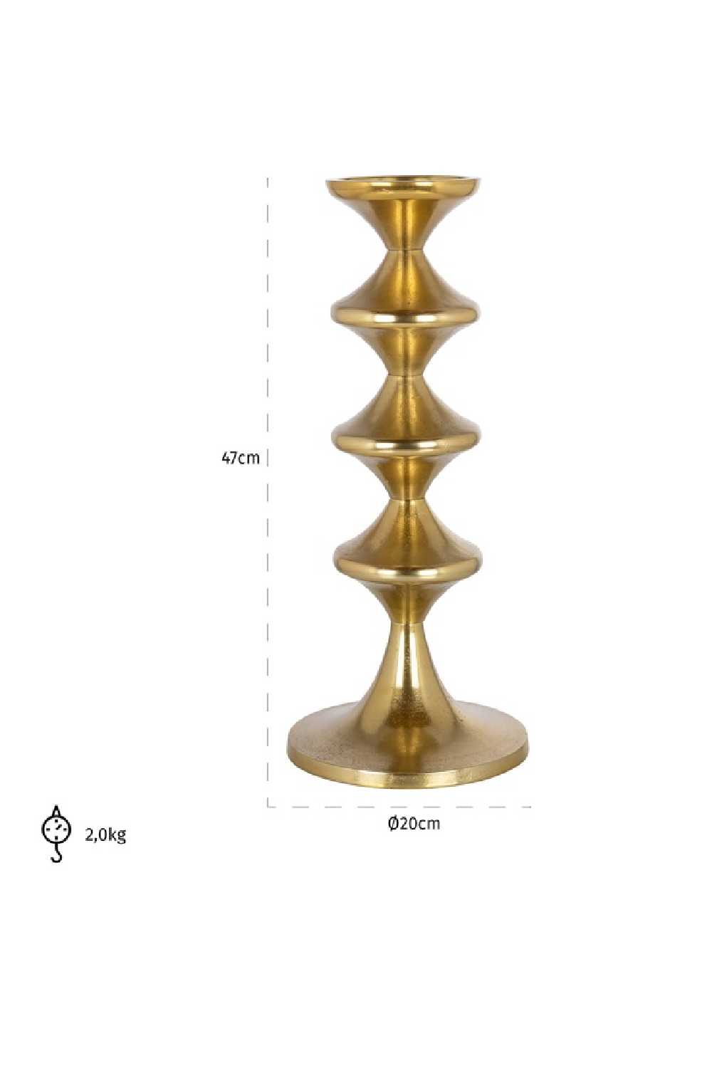 Gold Tiered Candle Holder | OROA Ayden | Oroa.com