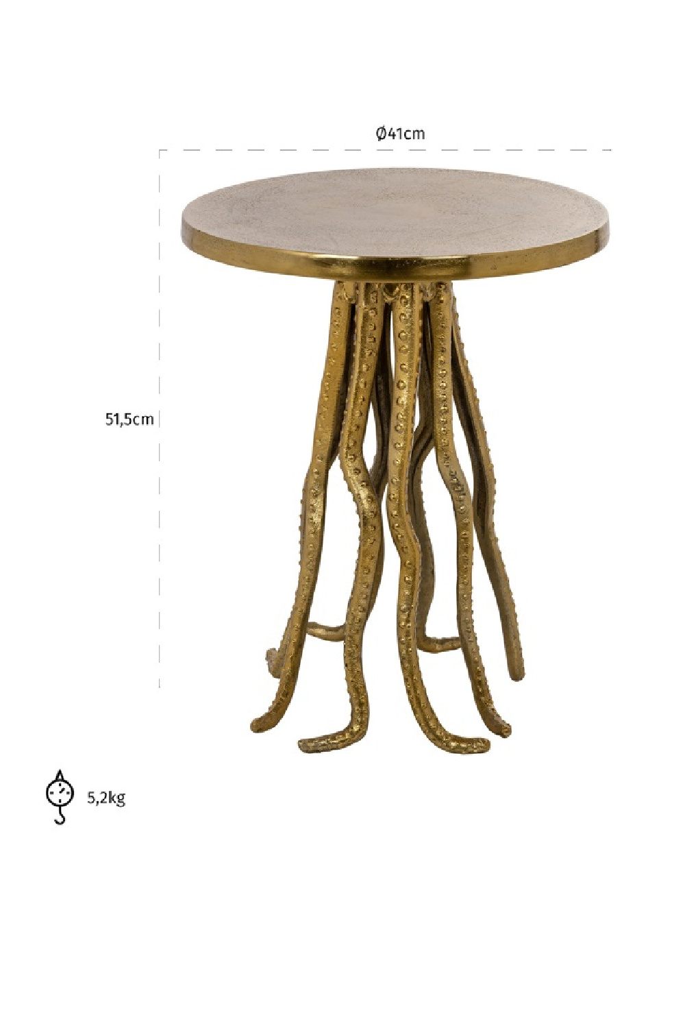 Gold Tentacles Side Table | OROA Macey | Oroa.com