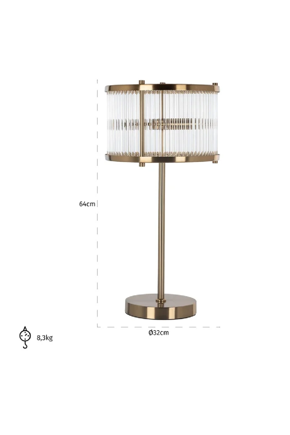 Glass Modern Table Lamp | OROA Loiza | Oroa.com