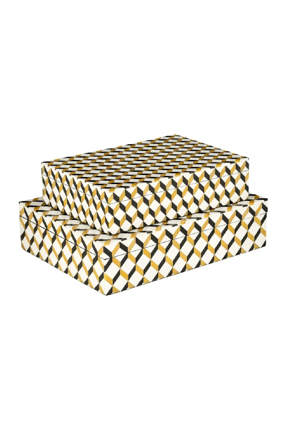 Geometric Patterned Storage Boxes (2) | OROA Frences | Oroa.com