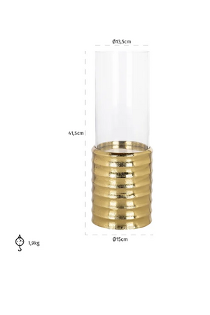 Gold Aluminium Base Hurricane | Richmond Interiors Bodil | Oroa.com