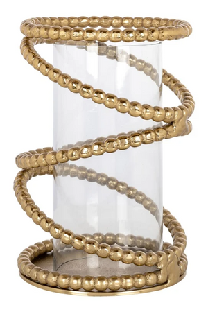 Gold-Chained Glass Hurricane | Richmond Interiors Jaden | Oroa.com