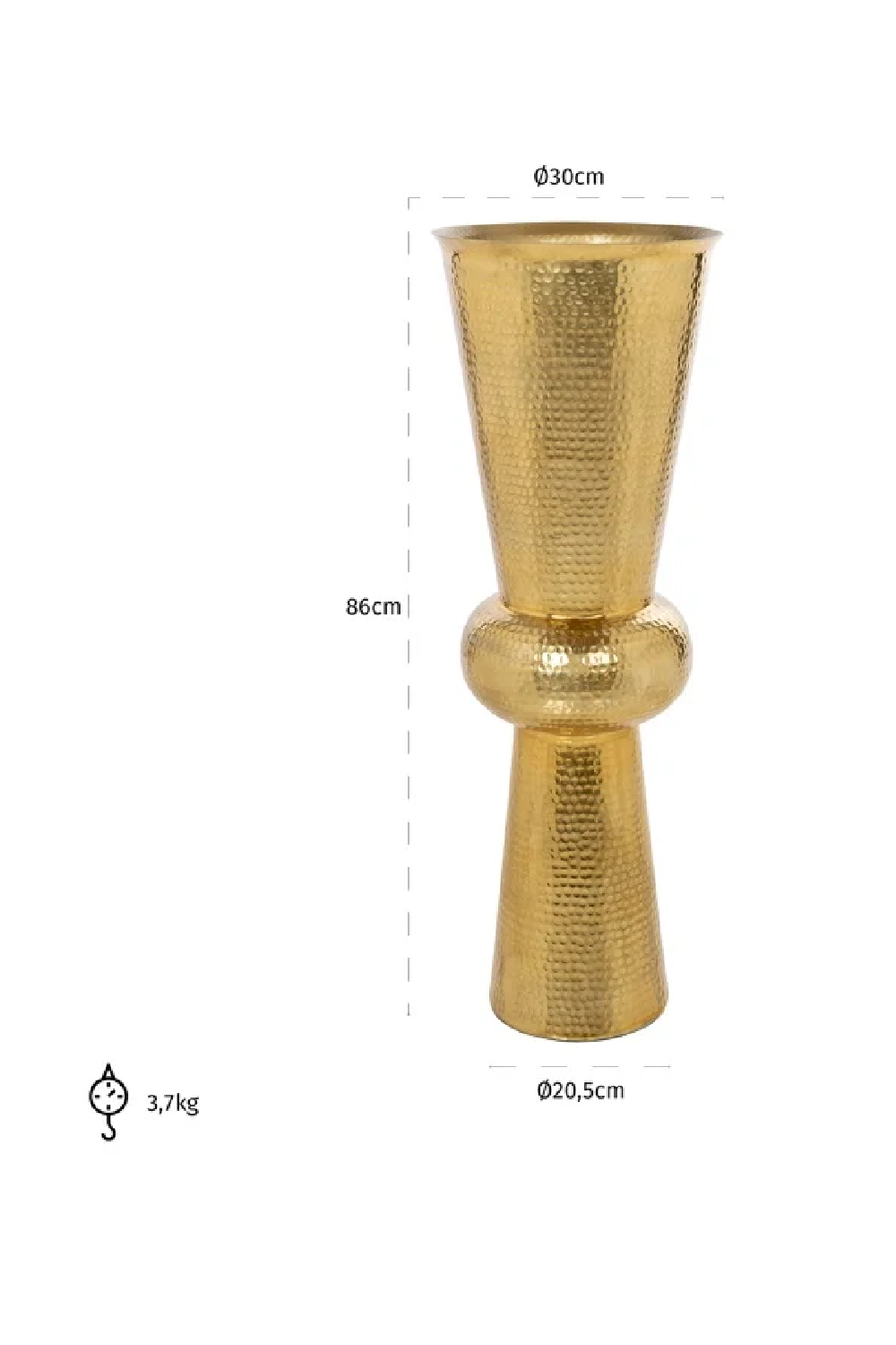Gold Conical Vase | OROA Carice | Oroa.com