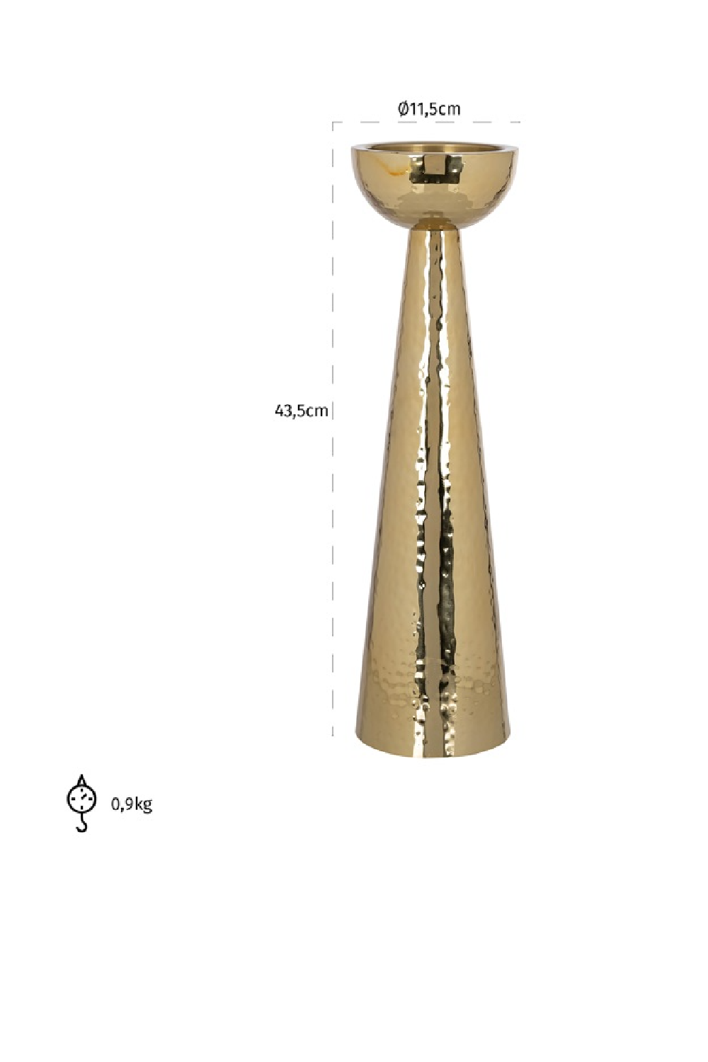 Gold Trumpet Candle Holder | OROA Lizz | Oroa.com